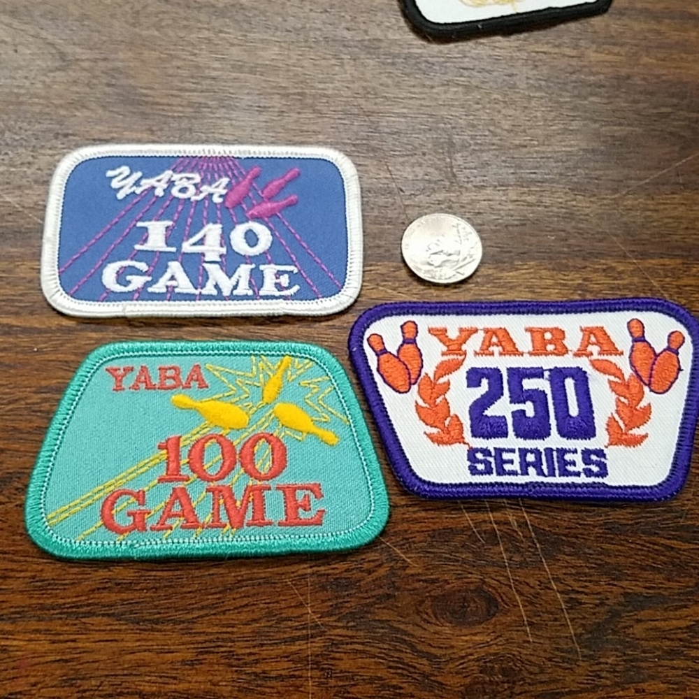Bowling Iron On or Sew On Patches Set of 3